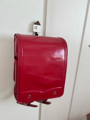 Randoseru Backpack [Junk item] Heisei retro red glossy school bag *Box included