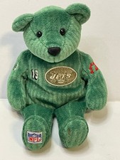 NFL New York Jets plush beanie bear toy Salvino's Bammers Johnson 19 green