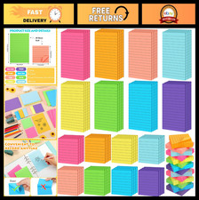 64 Pcs Lined Sticky Notes - Self-Stick Memo Pads in Bright Colors for Home  Off