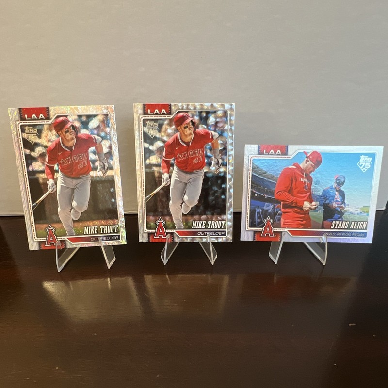 Topps 2026 Mike Trout & Zach Neto Angels 3-Card Lot #350 #517 Stars Align