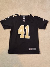 Nike NFL New Orleans Saints Alvin Kamara #41 Black Jersey Size YM (Read Disc)