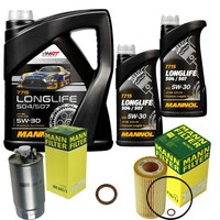 Mann Inspektionspaket 7L Mannol Longlife 504/507 5W-30 FüR BMW E39 520D
