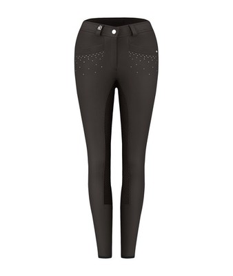 Cavallo Ciora Grip ST graphite Damen-Vollbesatzreithose Cava-Grip grau strass