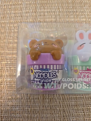 NUOVO set lucidalabbra Claires 3 pezzi LUCKY NOODLES CRITER melone d'uva e bacche - Foto 2 di 6