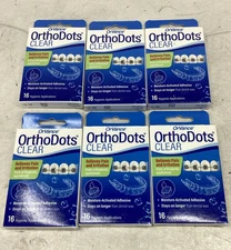 6x OrthoDots CLEAR Moisture Activated Adhesive 16 Dots/Box