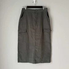 Grade & Gather Women's Olive Green Skirt