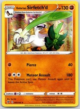 POKEMON REBEL CLASH GALARIAN SIRFETCH'D 095/192 RARE HOLO LP HOLO