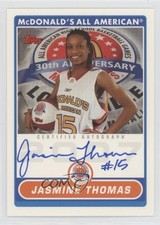 2007-08 Topps McDonald's All American Jasmine Thomas #JT Auto 4f5