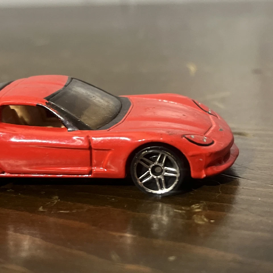2004 Hot Wheels First Editions* C6 CORVETTE * collector#58 Red w/Chrome 5 Spoke - Image 3 of 4