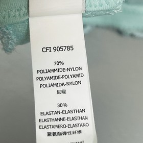 Studio La Perla aqua sheer mesh lace underwire bra, US 36C.