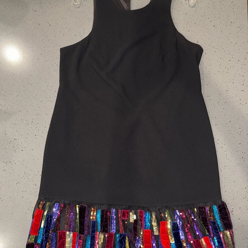 Mini Vestido Trina Turk Berry Cintura Caída Terciopelo Lentejuelas Foto 2 de 4