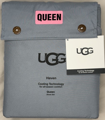 UGG "HAVEN" QUEEN SHEET SET-COOLING TECHNOLOGY ALL-SEASON COMFORT-"CHAMBRAY" - Afbeelding 1 van 7