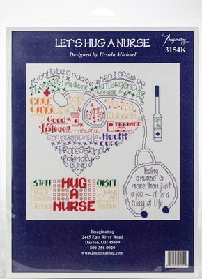 Imaginating Counted Cross Stitch Kit 10''X10'' - Let's Hug A Nurse (14 Stück) - I315