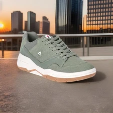 Airwalk Men’s Anchor Low Skate Sneakers, Size 8 Mens Skateboard Mens Shoe Green