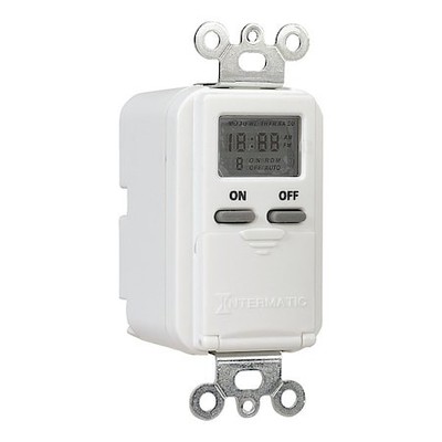 Intermatic Ei500wc Digital Timer,7-Day,Spst,120 V,White