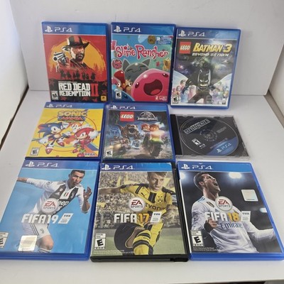 Sony PS4 Game Lot Of  9 Red Dead R 2 Slime Rancher Sonic Lego Star Wars Fifa