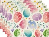 Aquarell Ostereier Ostern 4Er Set Platzsets, 30X45Cm FrüHling Bankett Tischsets
