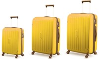 Carlton Phoenix Yellow Spinner Suitcase Set Of 3 Touch N' Go 4 Wheels 55 65 75cm Carlton Phoenix Yellow Spinner Suitcase Set Of 3 Touch N' Go 4 Wheels 55 65 75cm