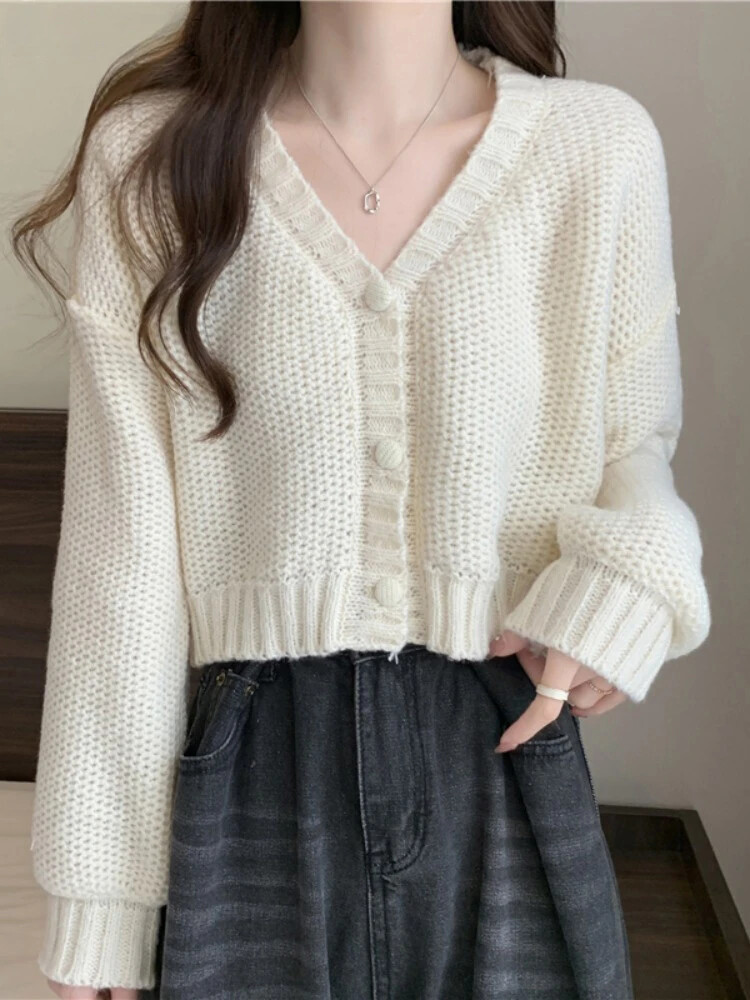 Bruine Y.A.S. Vest YASSANNE LS KNIT CARDIGAN