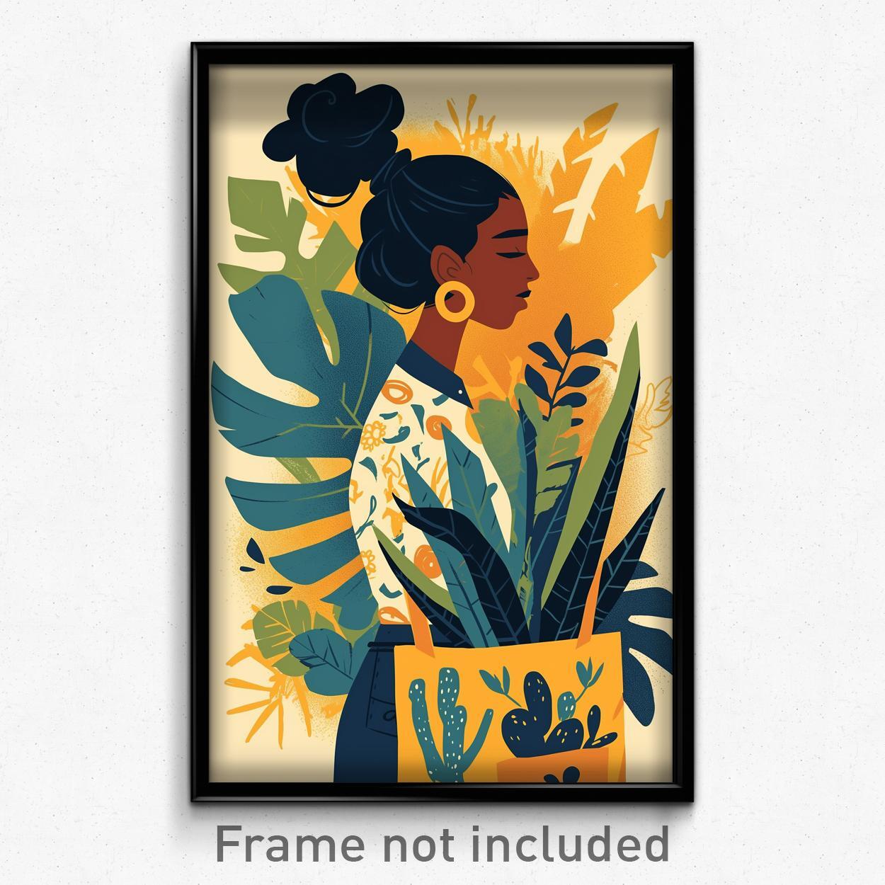 Vintage Mexican Movie Poster Print - Pregnant Woman with Grocery Bag