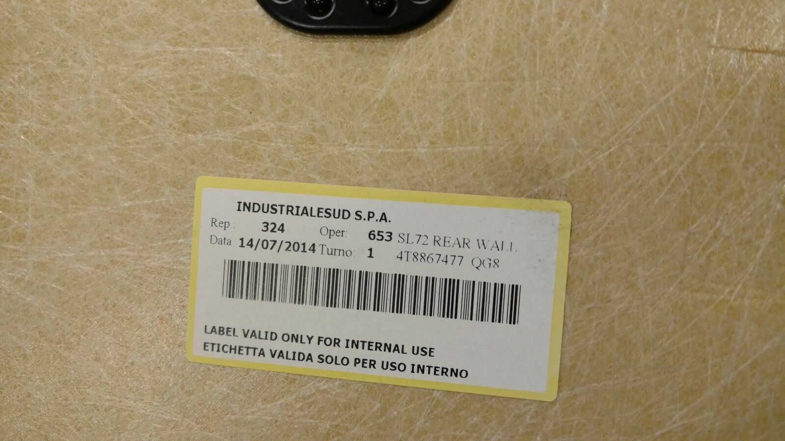 LAMBORGHINI HURACAN INTERIOR REAR BACK COVER PANEL OEM 4T8867477C