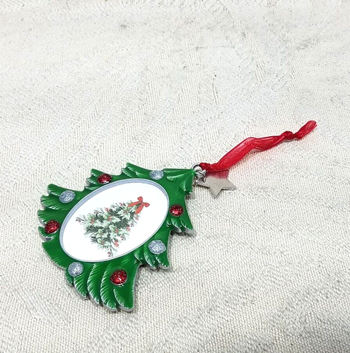 2024 FELIZ NAVIDAD ÁRBOL ESMALTE ADORNO FOTO IMAGEN PEQUEÑO MARCO METAL PERCHA - Imagen 10 de 10