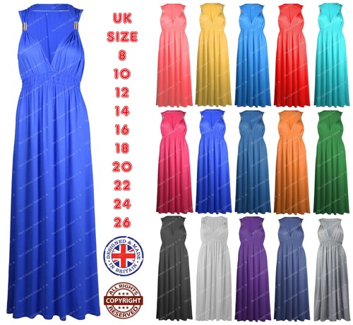 New Womens Maxi Dress Ladies Plus Size 