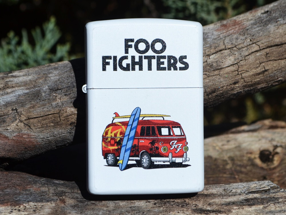 Foo Fighters Camper Van Zippo Lighter - VW Kombi Bus - Nirvana