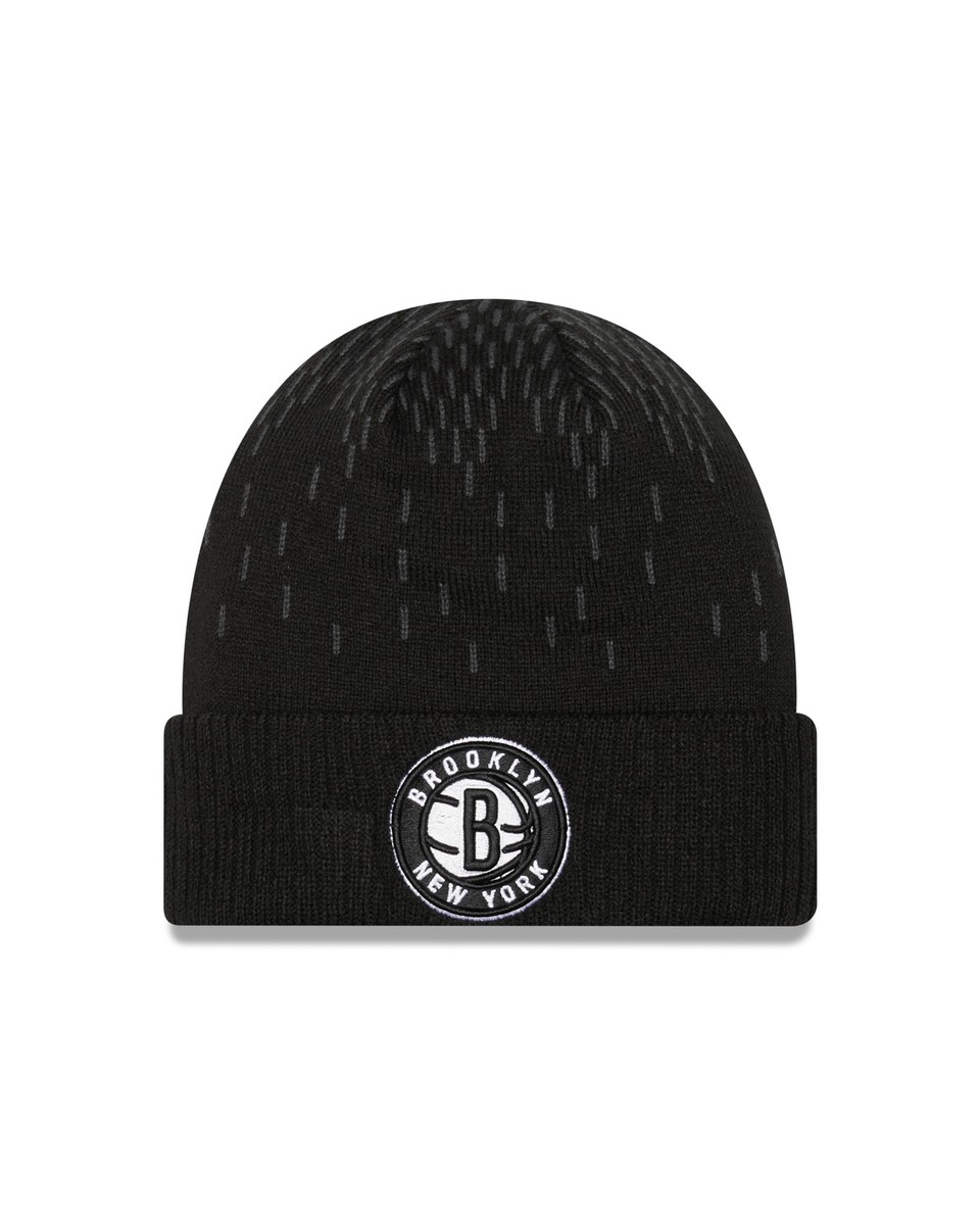 New Era NBA Men's Brooklyn Nets Freeze Cuffed Knit Beanie Black