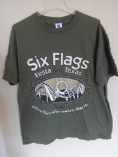 EUC Vintage 1996 Six Flag Theme Parks Roller Coaster Fiesta Texas Men L USA Made