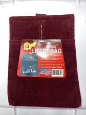 Vintage Made In America TRUMP Approved Red Velour Auto Litter Bag Universal Fit
