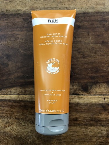 REN AHA Smart Renewal Body Serum, Exfoliates & Smooths 200ml/ 6.8oz Free Shippin