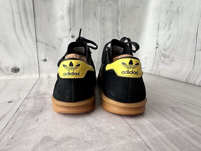 Size UK8 Adidas Hamburg Black Suede Yellow Men's | eBay