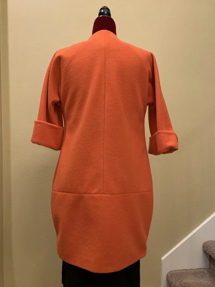 Abrigo Corto Mujer Victoria Beckham Naranja Lana Usado Excelente Estado Foto 3 de 4