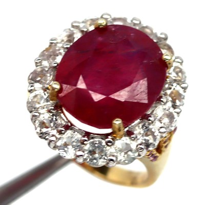 Gemme 12x14 Rubis Rouge ,Zircon Saphir Bijoux Bague 925
