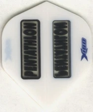 White PENTATHLON Dart Flights: 180 Microns Thick: 3 per set