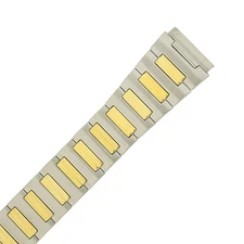 Tech Swiss MET303 Watch Band Expansion Stretch Metal Two-Tone Tone Mens 18 mm