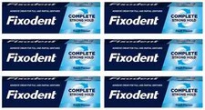 6x 47g Fixodent Original Mint Complete Strong Hold Adhesive Denture Cream (6893)