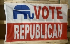 Vote Republican Flag FREE SHIP Save America Red Trump Desantis USA Sign 3x5’