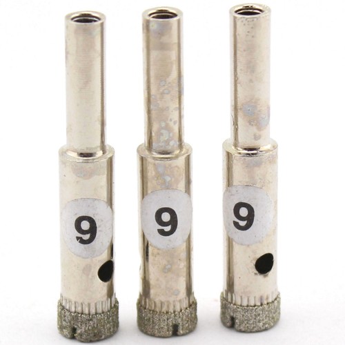 5 brocas de taladro de diamante 11/32" en 9 mm sierra de orificio de vidrio recubierto para azulejos de piedra - Imagen 5 de 24