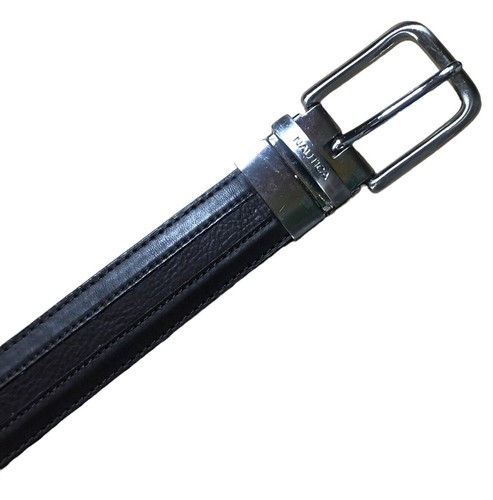 1" Kids Leather Nautica Belt Solid Unisex Golf School Uniform Reversible 27” - Picture 4 of 6