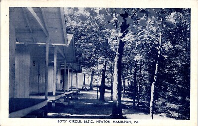Boys' Circle Methodist Training Camp Newton Hamilton PA Vintage Postcard P57