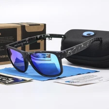 Costa Del Mar Spearo XL DEMI GREEN Mirror 580P Plastic Polarized Lens Sunglasses