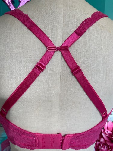 Wacoal Halo Lace Pink Bralette Bra Converts Razorback SZ 34 +Bathing Suit Cover! - Picture 6 of 12