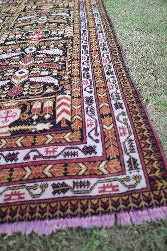 Antique Afghan Caucasian Style Rug 3x5 ft Vintage Turkmen Handmade Bidjar Carpet - Picture 8 of 14