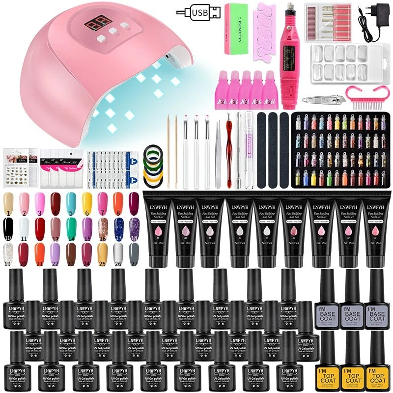 Manicure Set Gel Nail Polish Set Nail Kit Complete Set SemiPermanent Varnish Kit
Opens in a new wind