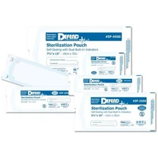 Defend Plus 3.5" x 10" Sterilization Pouch, self-sealing
