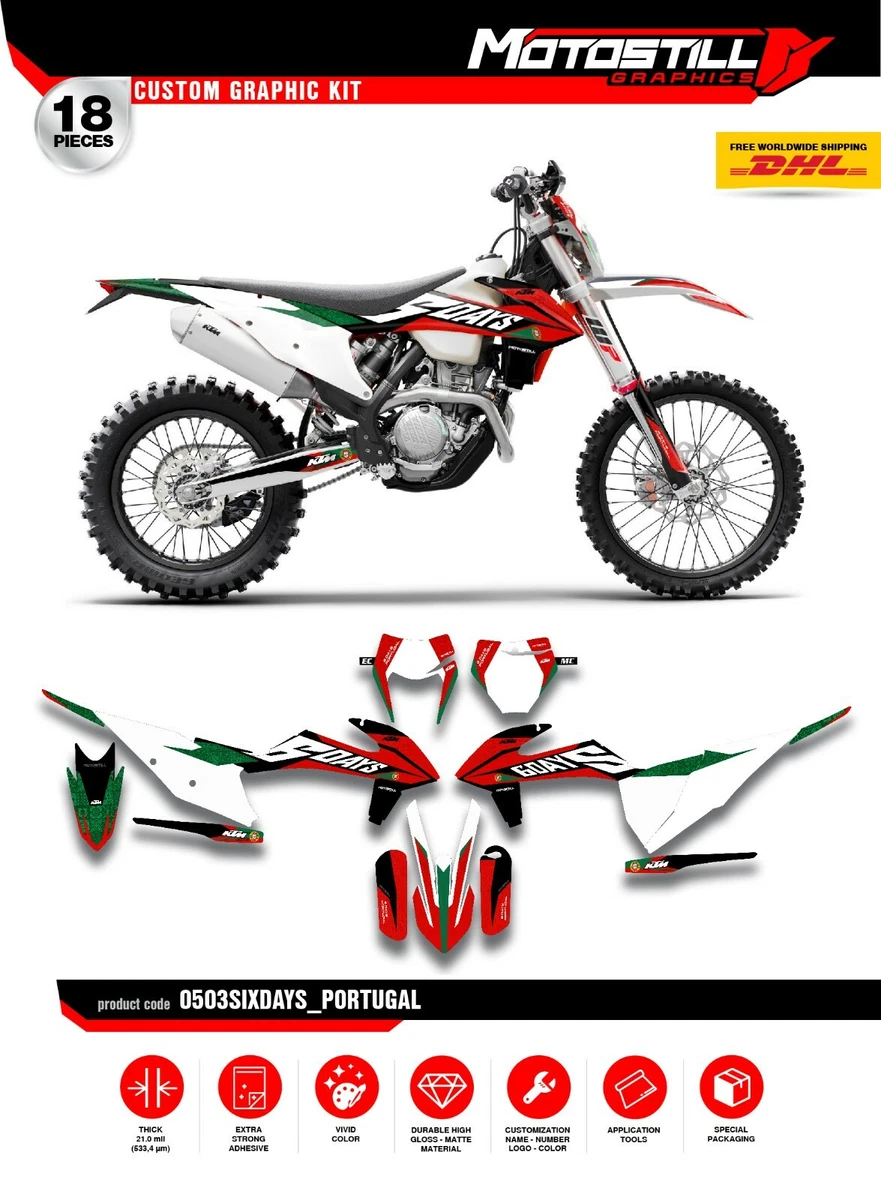 KTM EXC XC SX 2020 2021 SIX DAYS PORTUGAL GRAPHIC STICKER SET