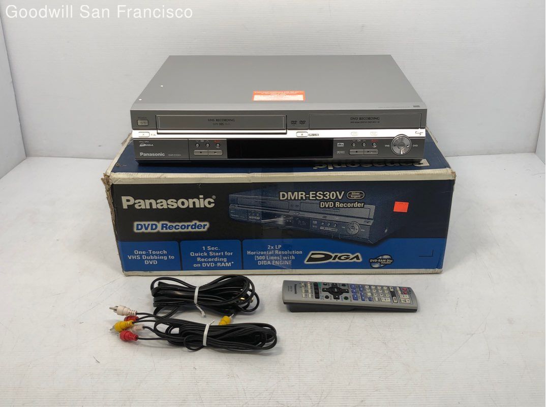 Panasonic DMRES30V DVD VCR Combo Player Recorder With Remote Control