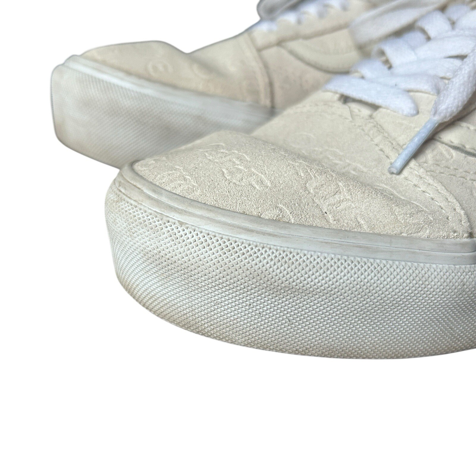 VANS Old Skool Deboss Women’s 8 Men’s 6.5 Platform Trainers Athletic White Cas